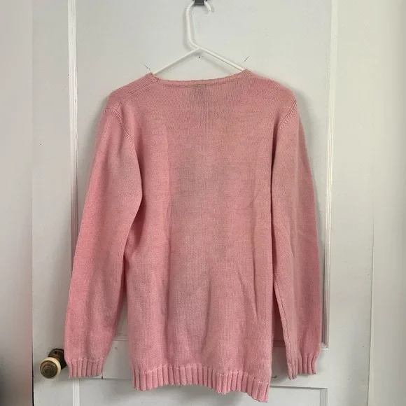 Warner Bros Vintage Penelope Pussycat Pink Pullover Wool Sweater Size M RARE - Picture 5 of 5